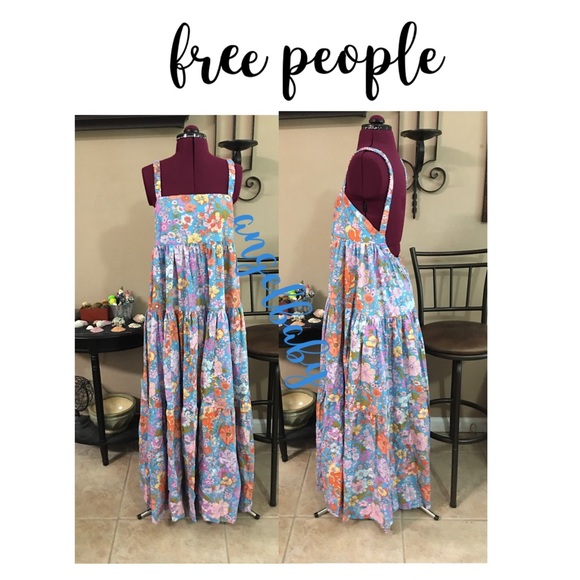 Free People Park Slope Maxi Dress in Bluebell Combo! - Picture 8 of 16
